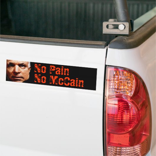 Geen pijn, geen McCain Bumpersticker (Op Truck)