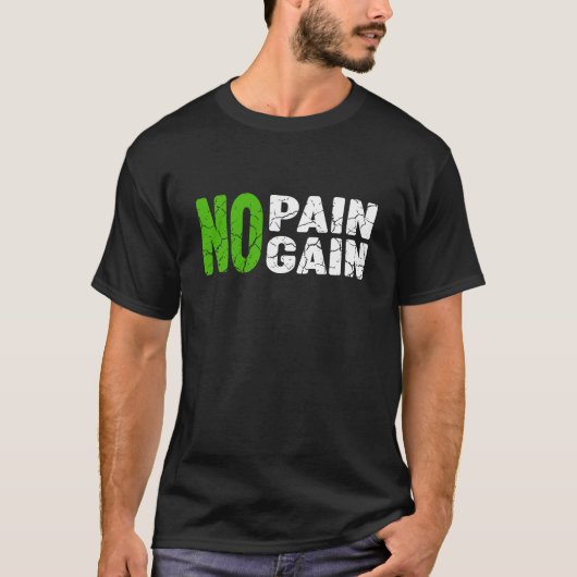 Geen pijn, geen pijn, Gym, fitness T-shirt (Voorkant)