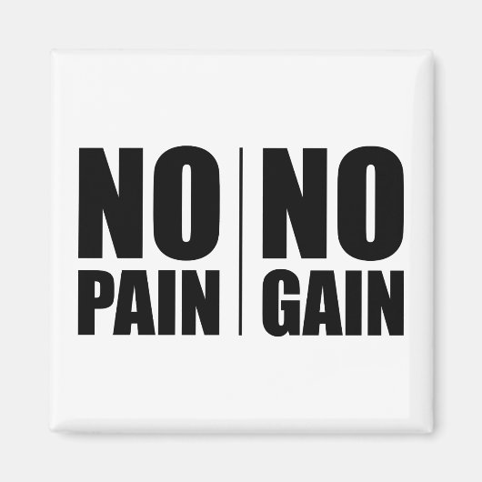 Geen pijn geen pijn magneet (Voorkant)