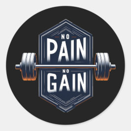 Geen pijn geen pijn ronde sticker