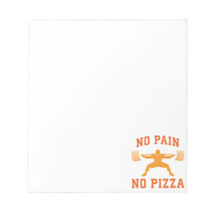 Geen pijn, geen pizza - Carbs - Grappige Workout n Notitieblok
