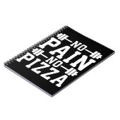 Geen pijn, geen pizza - Carbs - Grappige Workout n Notitieboek (Linkerzijde)