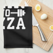 Geen pijn, geen pizza - Carbs - Grappige Workout n Theedoek (Quarter Fold)