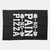 Geen pijn, geen pizza - Carbs - Grappige Workout n Theedoek (Horizontaal)