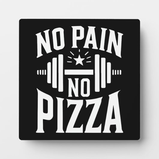 Geen pijn, geen pizza - Grappige Gym Workout Fotoplaat (Voorkant)
