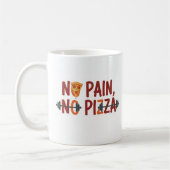 Geen pijn, geen pizza Mok - Funny Fitness Design (Links)