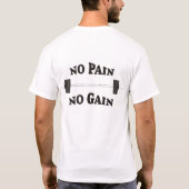 Geen pijn Geen Shirt voor mannen (Achterkant)