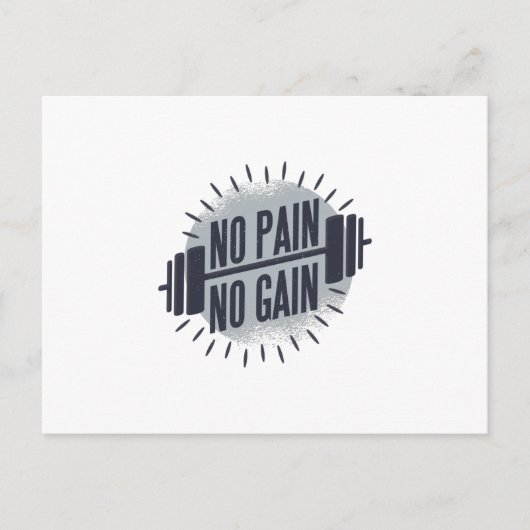 Geen pijn geen toename briefkaart (Voorkant)
