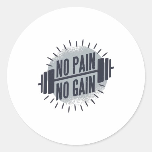 Geen pijn geen toename ronde sticker (Voorkant)