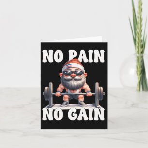 Geen pijn Geen winst Fitness Gnoom Liefde Gewichth Kaart