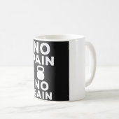 Geen pijn Geen winst - Gym Koffiemok (Voorkant rechts)