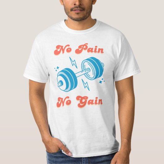 Geen pijn geen winst gym t-shirt (Voorkant)