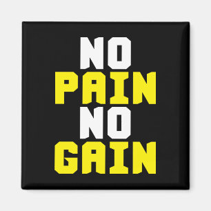 Geen pijn, geen winst - Gym Workout Motivatie Magneet
