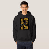 Geen pijn geen winst hoodie (Voorkant volledig)