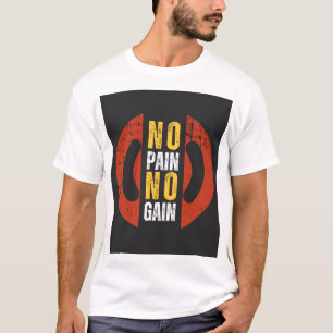 Geen pijn, geen winst - Mannen's Gym Motivation T- T-shirt