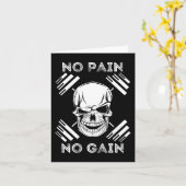 Geen pijn Geen winst - Powerlifting Workout Gym Ge Kaart (Gele Bloem)