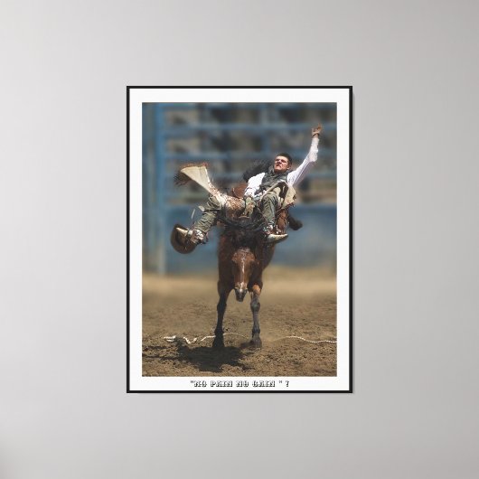 " GEEN PIJN - GEEN WINST "! Stretched Canvas Print (Voorkant)