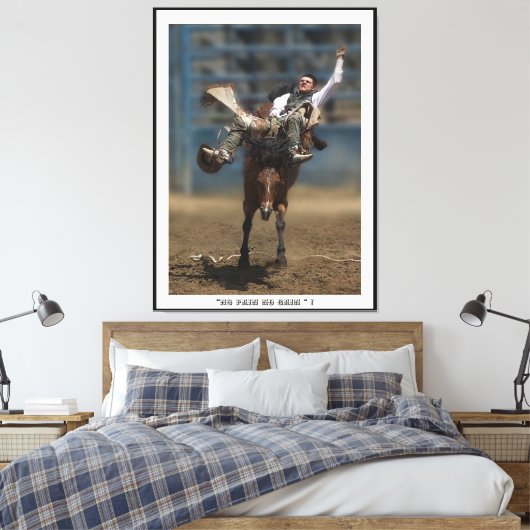 " GEEN PIJN - GEEN WINST "! Stretched Canvas Print (Insitu (Slaapkamer))