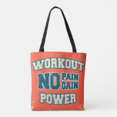 Geen pijn, geen winstmarge tote bag (Achterkant)