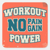 Geen pijn, geen winstmarge vierkante sticker (Voorkant)