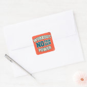 Geen pijn, geen winstmarge vierkante sticker (Envelop)