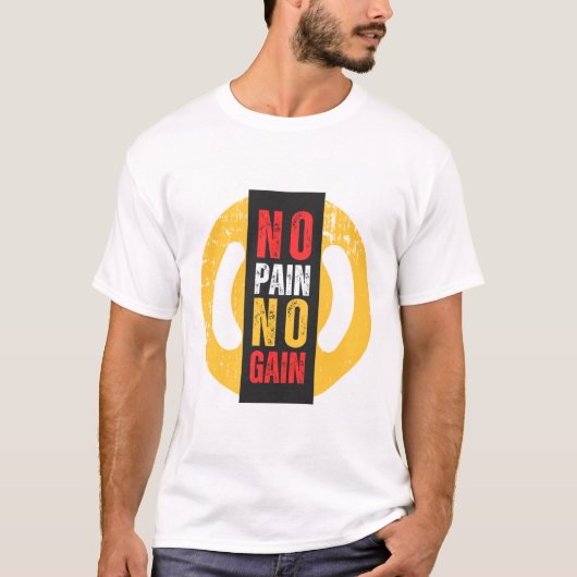 Geen pijn typografie T-shirt (Voorkant)