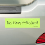 Geen pinda-Rollers! Bumpersticker (Op auto)