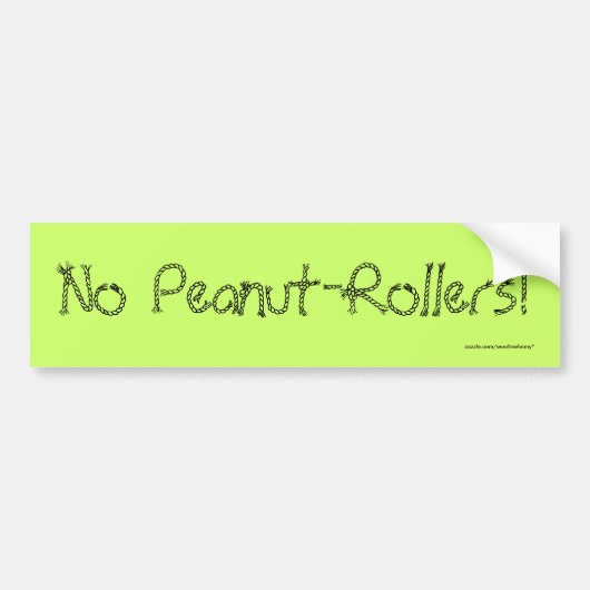 Geen pinda-Rollers! Bumpersticker (Voorkant)