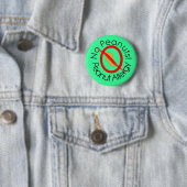 Geen pinda's. Peanut Allergy Pin Green Ronde Button 5,7 Cm (In situ)