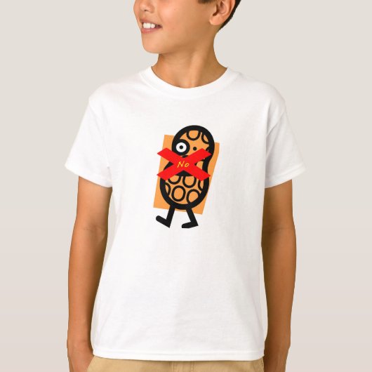 Geen pinda's voor mij t-shirt (Voorkant)