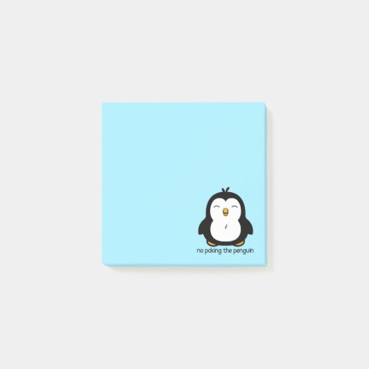 Geen pinguïn | Blauw Post-it® Notes (Voorkant)
