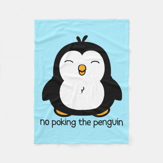 Geen pinguïn fleece deken (Voorkant)