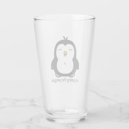 Geen pinguïn glas (Achterkant)