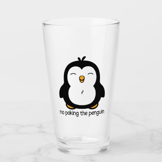 Geen pinguïn glas (Voorkant)
