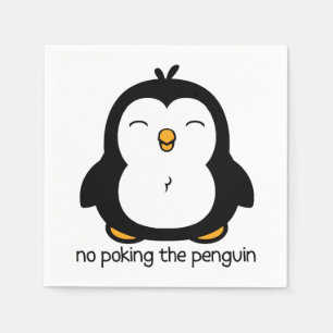 Geen pinguïn Humor Servet