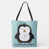 Geen pinguïn-ontwerp maken tote bag (Achterkant)