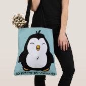 Geen pinguïn-ontwerp maken tote bag (Dichtbij)
