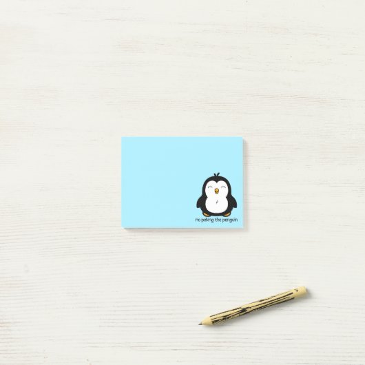 Geen pinguïn post-it® notes (Op bureau)