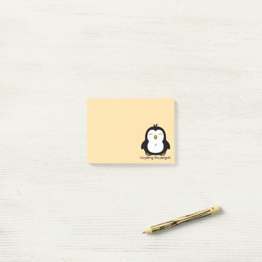 Geen pinguïn post-it® notes (Op bureau)