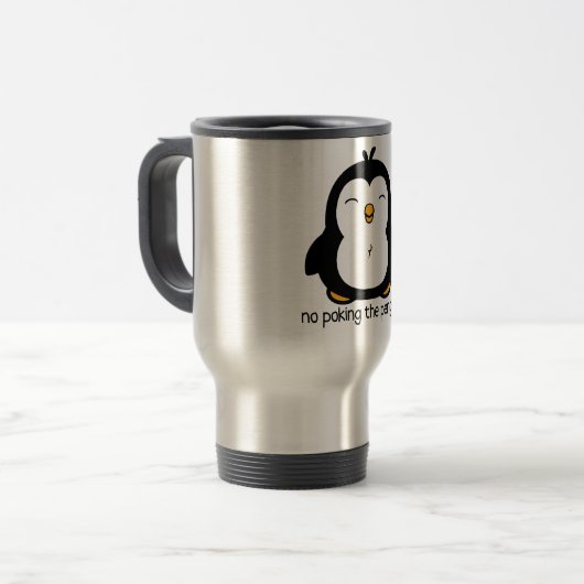 Geen pinguïn reisbeker (Voorkant links)