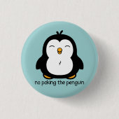 Geen pinguïn ronde button 3,2 cm (Voorkant)