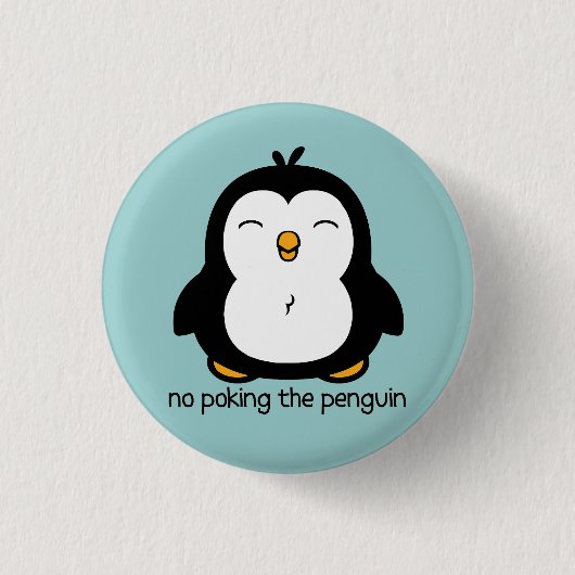 Geen pinguïn ronde button 3,2 cm (Voorkant)