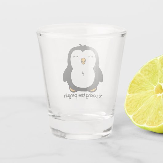 Geen pinguïn shot glas (Achterkant)