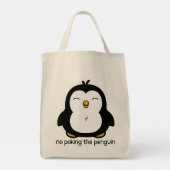 Geen pinguïn tote bag (Achterkant)