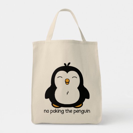 Geen pinguïn tote bag (Achterkant)