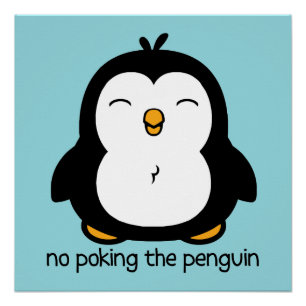 Geen pinguïn verkuilen perfect poster