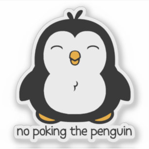 Geen pinguïncontour snijden sticker
