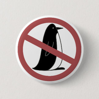Geen pinguïns ronde button 5,7 cm