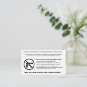 Geen Pistolen-creditcard toegestaan Visitekaartje (Staand voorkant)