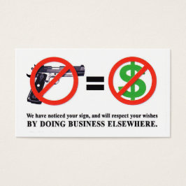 Geen Pistolen. Geen geld Kaart